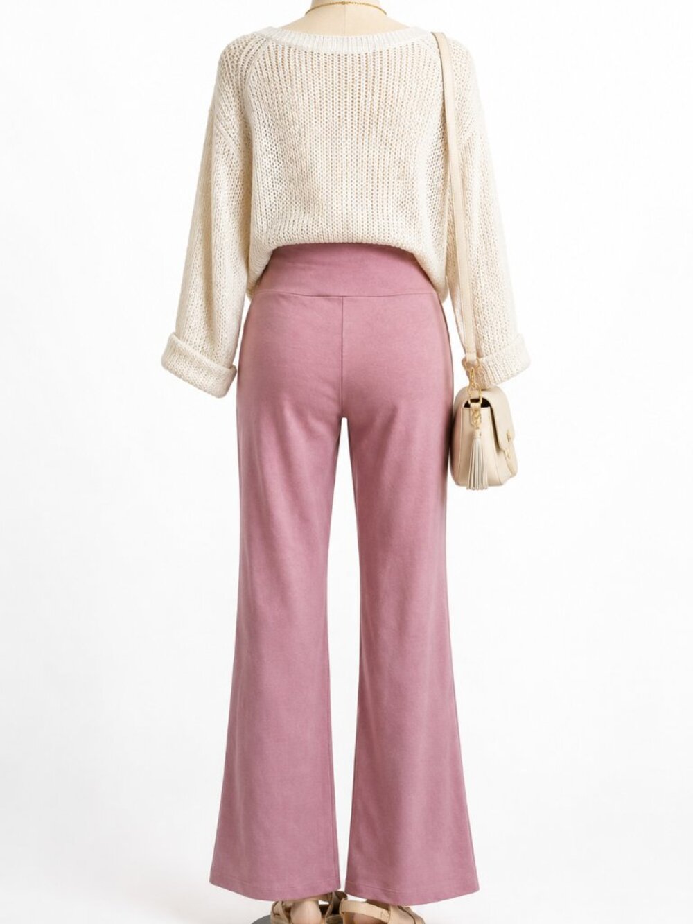 🌸 Pink Bootcut Pants – Size Large - Picture 2 of 7